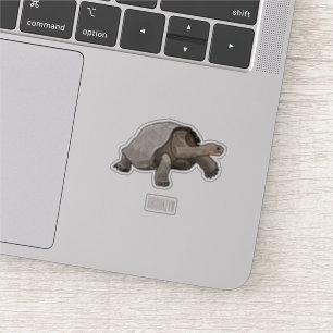Sticker Caricature de la tortue des Galapagos