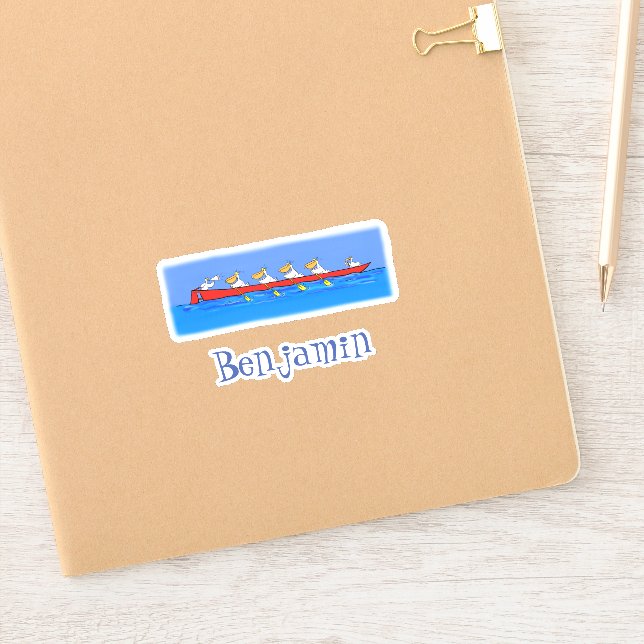 Sticker Caricature de pélicans de l'équipage (Carnet)