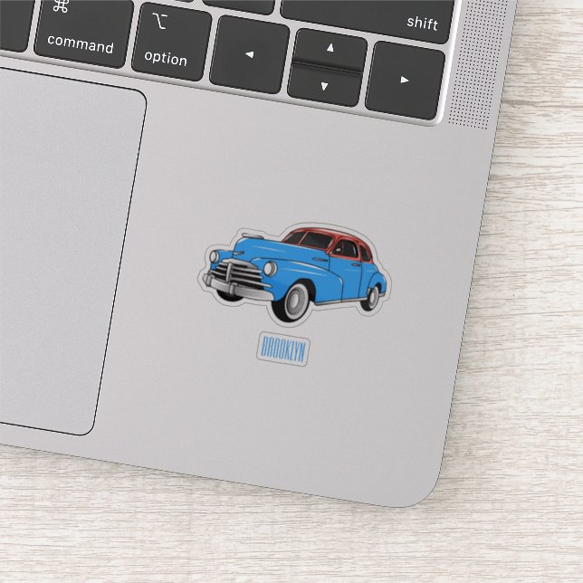 Sticker Caricature de voiture classique 1948 (Détail)