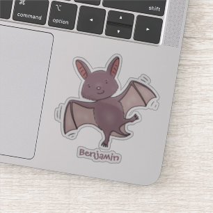 Sticker Caricature de vol de chauve-souris