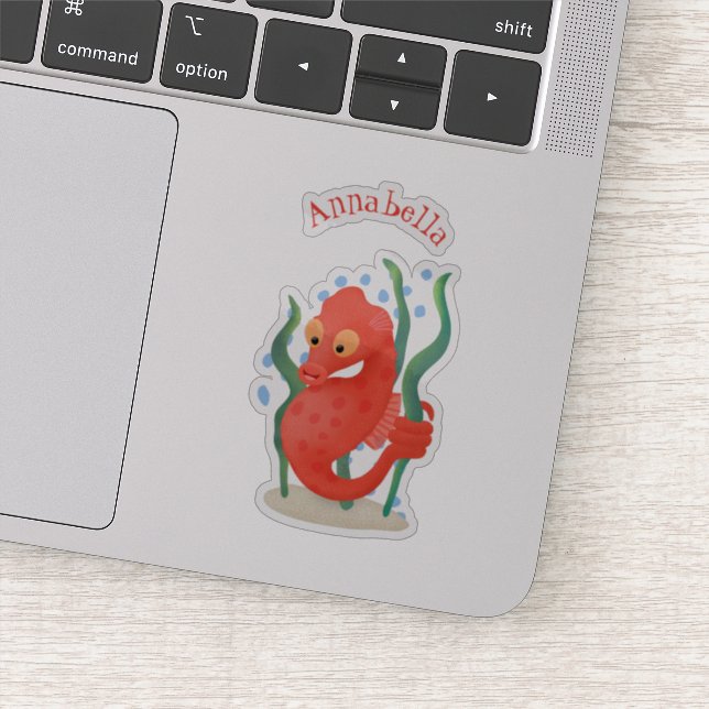 Sticker Caricature d'hippocampe pygmée (Détail)