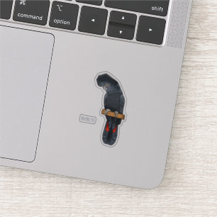 Sticker Caricature d'oiseau à queue rouge