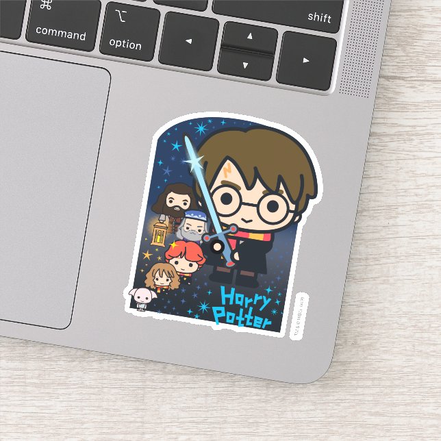 Sticker Caricature Harry Potter Chambre des secrets Graphi (Détail)