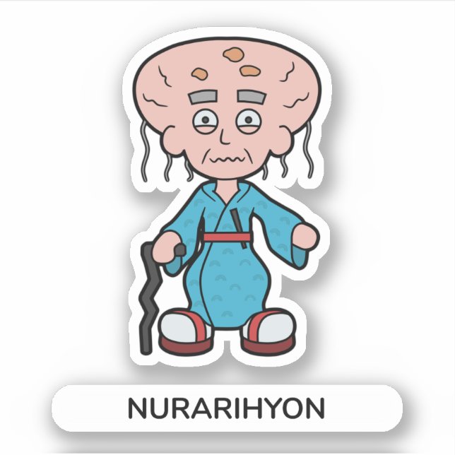 Sticker Caricature japonaise Yokai Monster Nurarihyon (Devant)