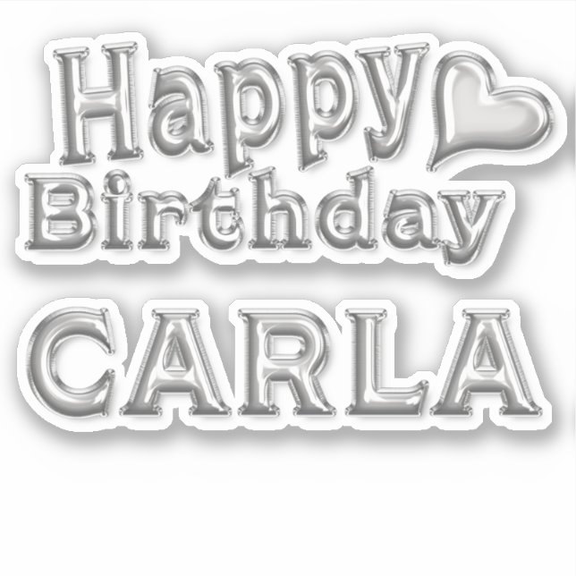 Sticker Carla Happy Birthday (Devant)