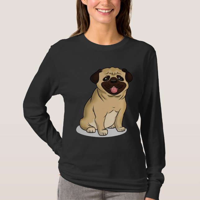 Sticker Carlin mignon Design T-shirt classique 832 (Devant)