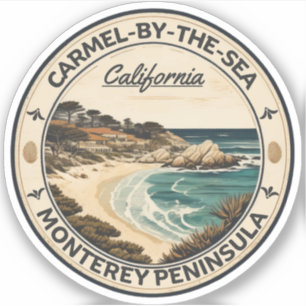 Sticker Carmel au bord de la mer plage californie côte pac