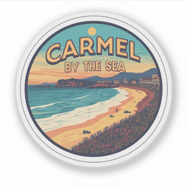 Sticker Carmel by the sea beach california pacific coast (Devant)