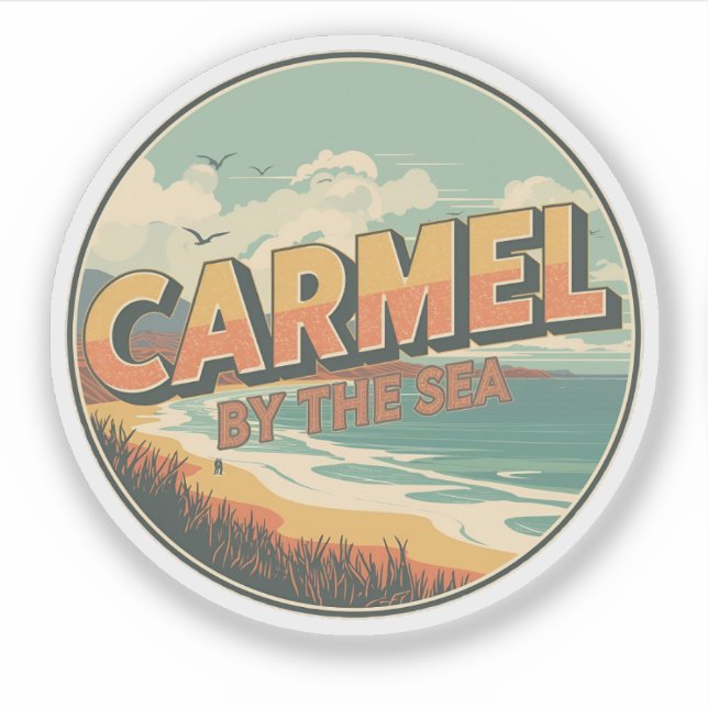Sticker Carmel by the sea beach california pacific coast (Devant)