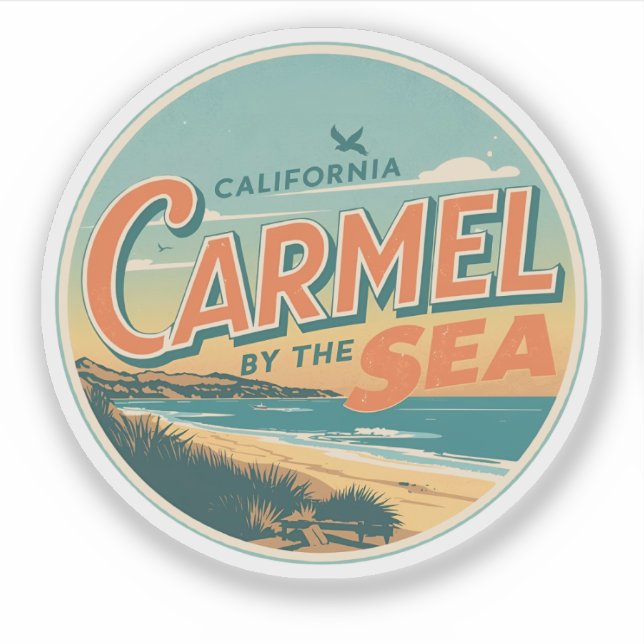 Sticker Carmel by the sea beach california pacific coast (Devant)