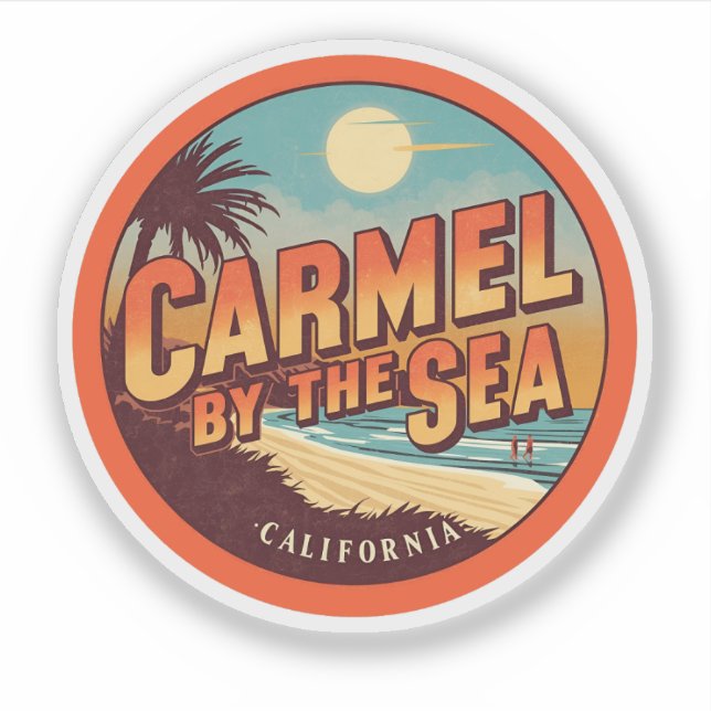 Sticker Carmel by the sea beach california pacific coast (Devant)