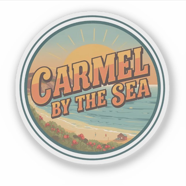 Sticker Carmel by the sea beach california pacific coast (Devant)