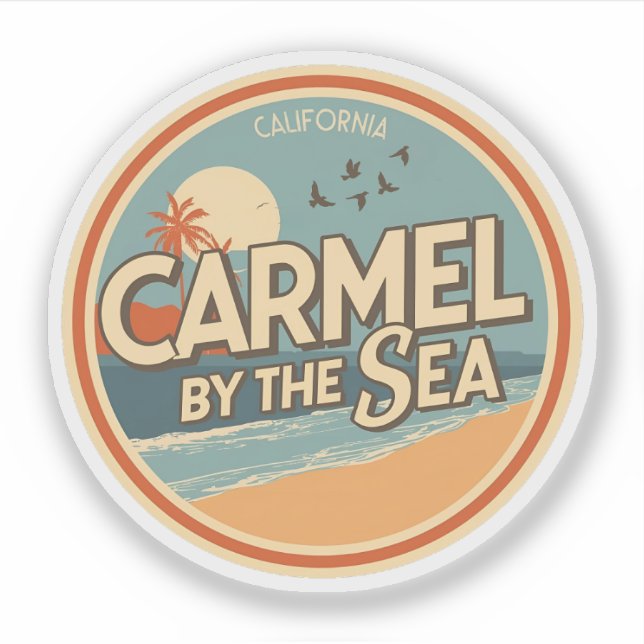 Sticker Carmel by the sea beach california pacific coast (Devant)