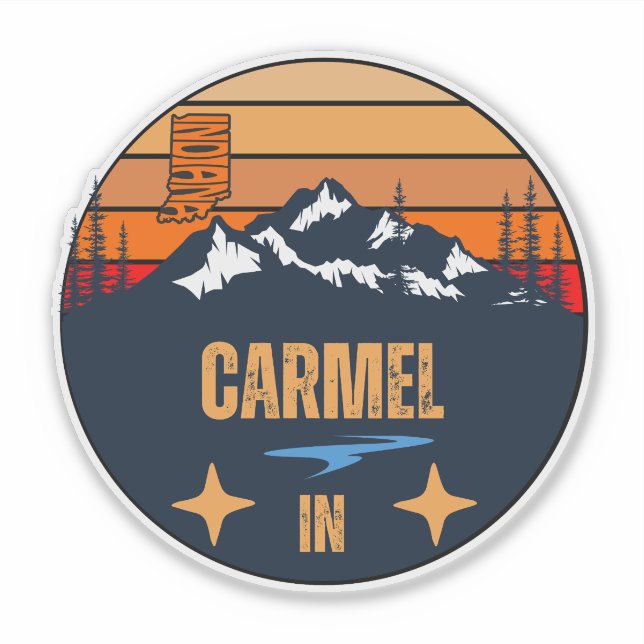 Sticker Carmel, Indiana (Devant)