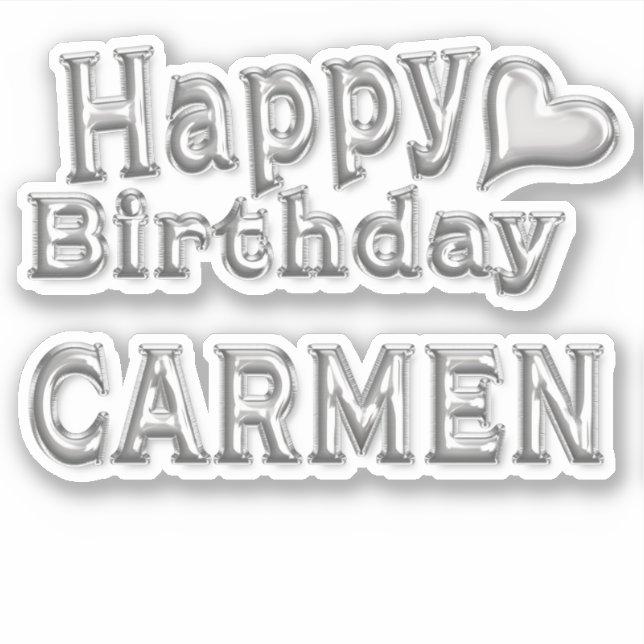 Sticker Carmen Happy Birthday (Devant)