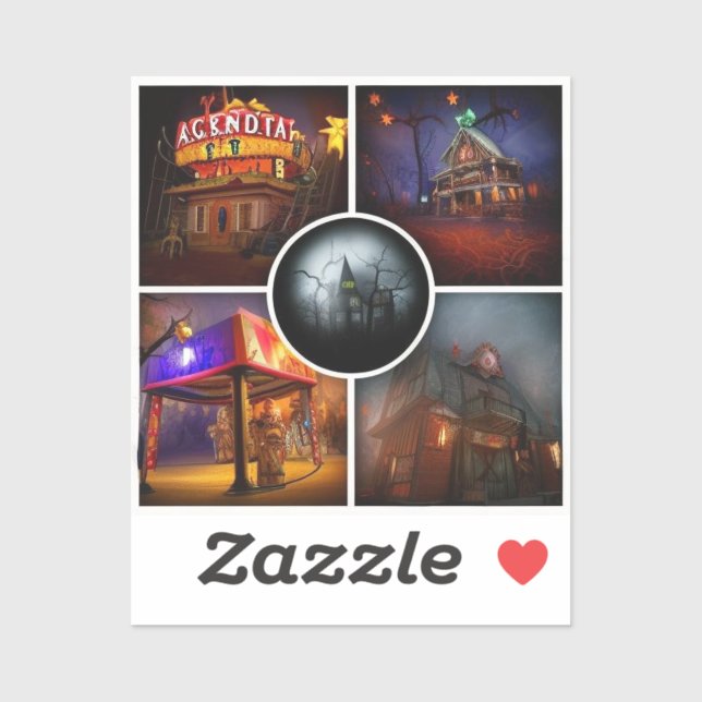 Sticker Carnaval des Ombres : Entrez dans les Funhouses to (Feuille)