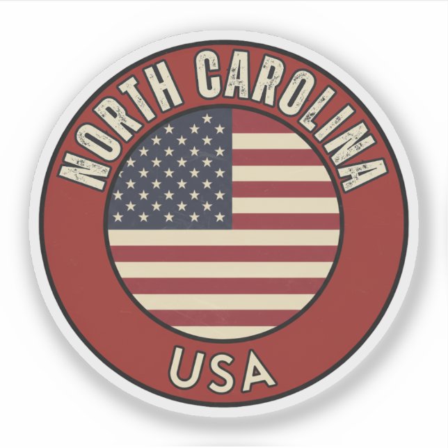 Sticker Caroline du Nord États-Unis d'Amérique (Devant)