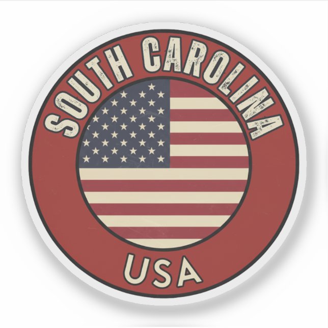 Sticker Caroline du Sud États-Unis d'Amérique (Devant)