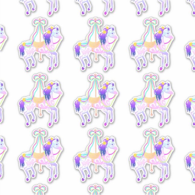 Sticker Carousel Horse (feuille) (Devant)