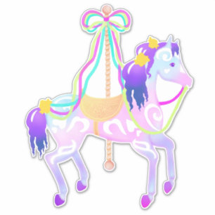 Sticker Carousel Horse (grand autocollant)