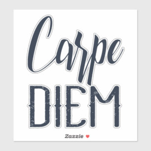 Sticker Carpe Diem Saisir Le Jour Noir Type