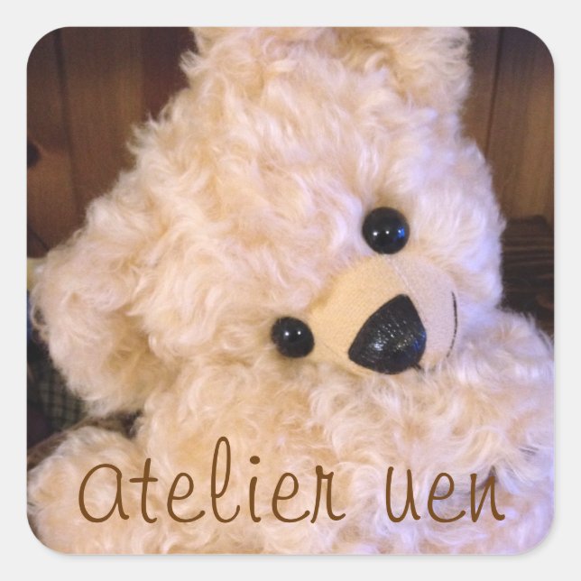 STICKER CARRÉ アトリエうえん　オリジナルかくしーる（ぎゅ） (Devant)