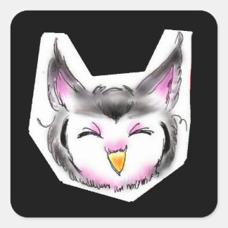 STICKER CARRÉ アフリカオオコノハズクちゃん