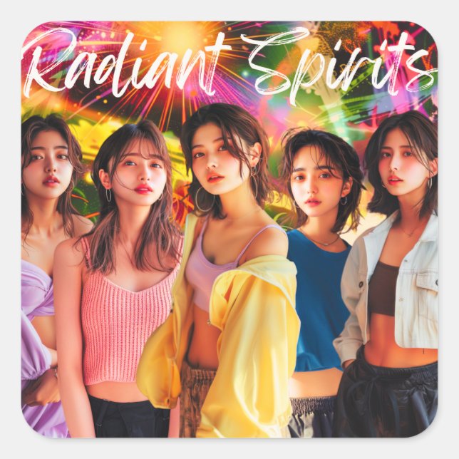 Sticker Carré デジタルヒューマンアイドル「Radiant Dreams」　配信記念シール スクエアシール (Devant)