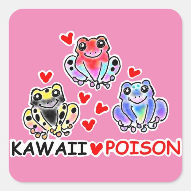 STICKER CARRÉ ヤドクガエルちゃん ラウンドシール (Devant)