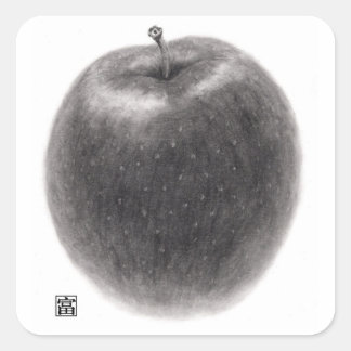 STICKER CARRÉ 1個のりんご