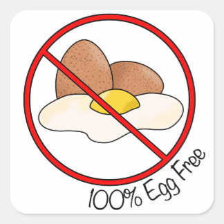 Sticker Carré 100% Oeuf Gratuit
