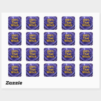 Sticker Carré 100%ThatWitch