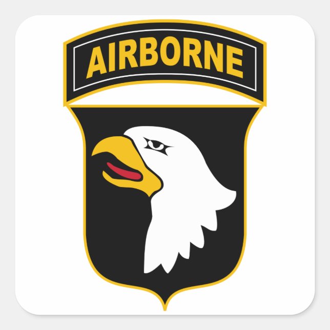 Sticker Carré 101e division aéroportée Vétéran militaire (Devant)