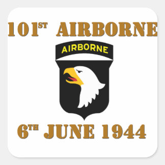 Sticker Carré 101st Airborne D-Day Normandy