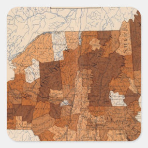 Sticker Carré 103 Cancer, tumeur NY, NJ, Nouvelle-Angleterre