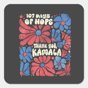Sticker Carré 107 jours DE L'Espoir merci kamala Super