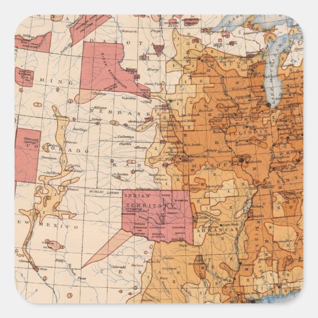 Sticker Carré 10 Population 1870 (Devant)