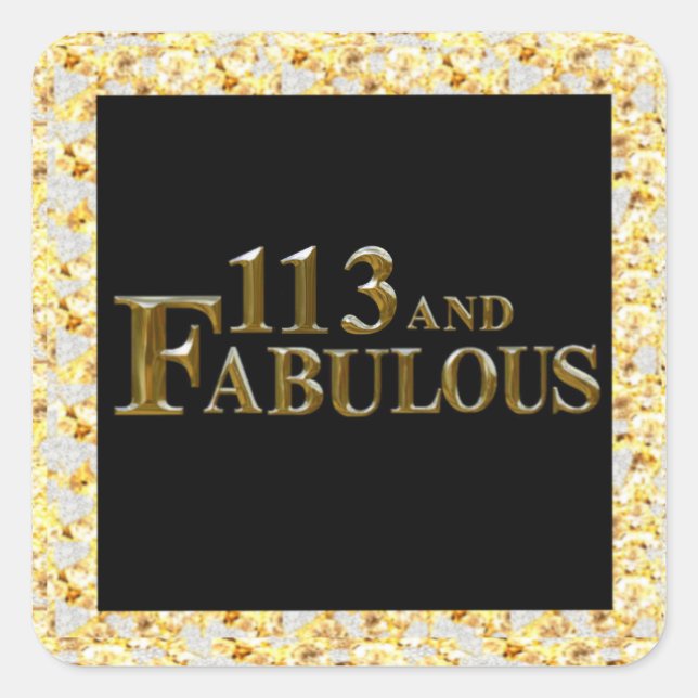 Sticker Carré 113 Anniversaire  (Devant)
