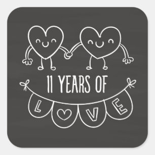 Sticker Carré 11e Anniversary Poison de Chalk Hearts