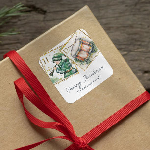 Sticker Carré 12 Jours de Noël