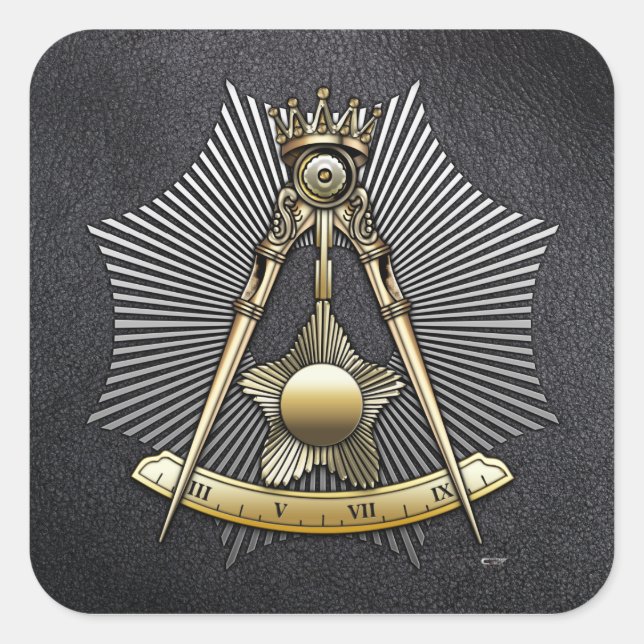 Sticker Carré 14e degré : Grand Elect Mason (Devant)