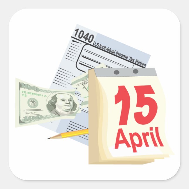 Sticker Carré 15 avril - (Devant)