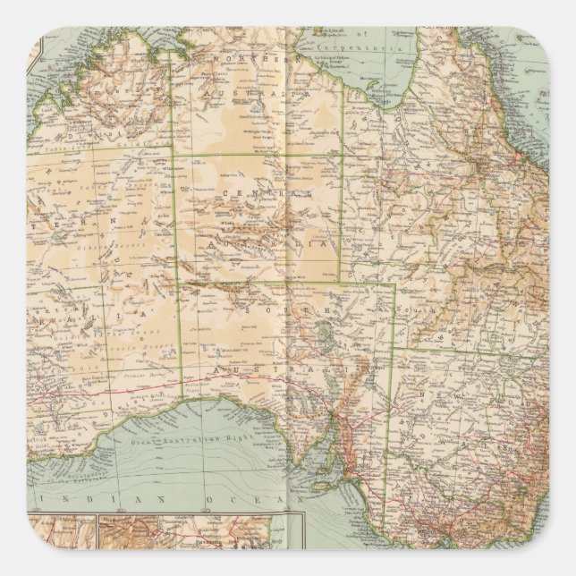 Sticker Carré 16667 Australie (Devant)