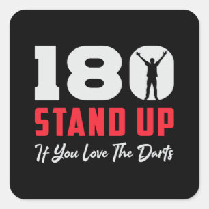 Sticker Carré 180 fléchettes Arrière-plan de fléchettes en bulle