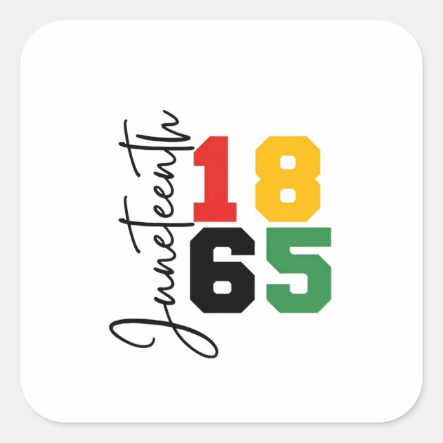 Sticker Carré 1865 Le Véritable Jour de l'Indépendance (Devant)