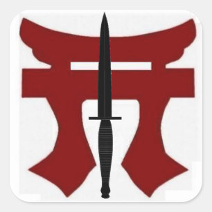 Sticker Carré 187th Infanterie Rakkasan Torri avec des