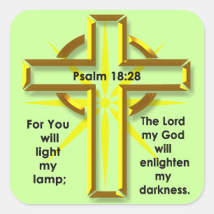 Sticker Carré 18h28 de psaume