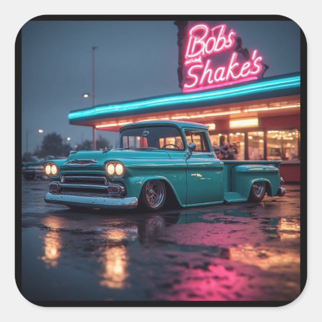 Sticker Carré 1958 Chevrolet 3100 Apachee (Devant)