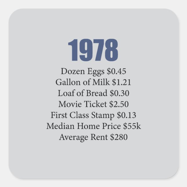 STICKER CARRÉ 1978 (Devant)