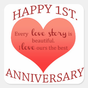 Sticker Carré 1er. Anniversaire